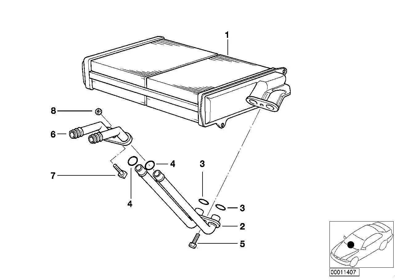 BMW Anschlussstück E36 64118391141 - Z3 E36