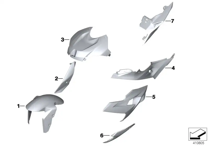 BMW Seitenverkleidung rechts K47 46638534536 - K47 / Bildposition