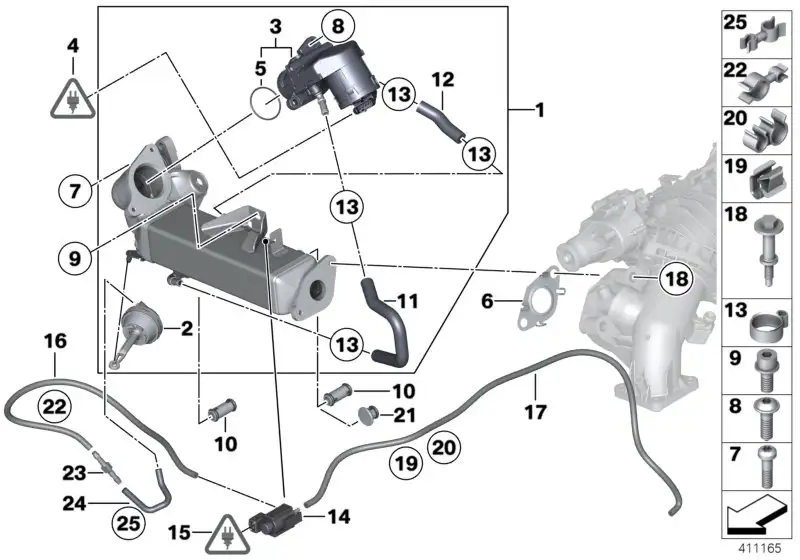 BMW Abgas-Kühler 11717810751 - 1er, 2er, 3er, 4er, 5er, X1, X3