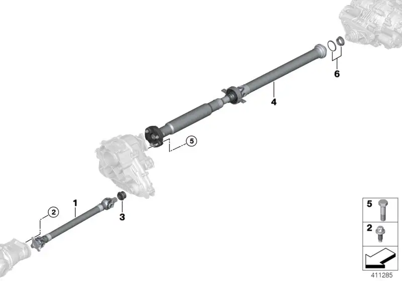 BMW Gelenkwelle vorn E70 E71 E72 F15 F16 F85 F86 26209425907 - Bi