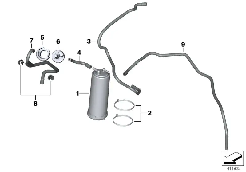 BMW Aktivkohlefilter K21 K22 K23 K32 K33 K34 K50 K51 K52 K53 K54