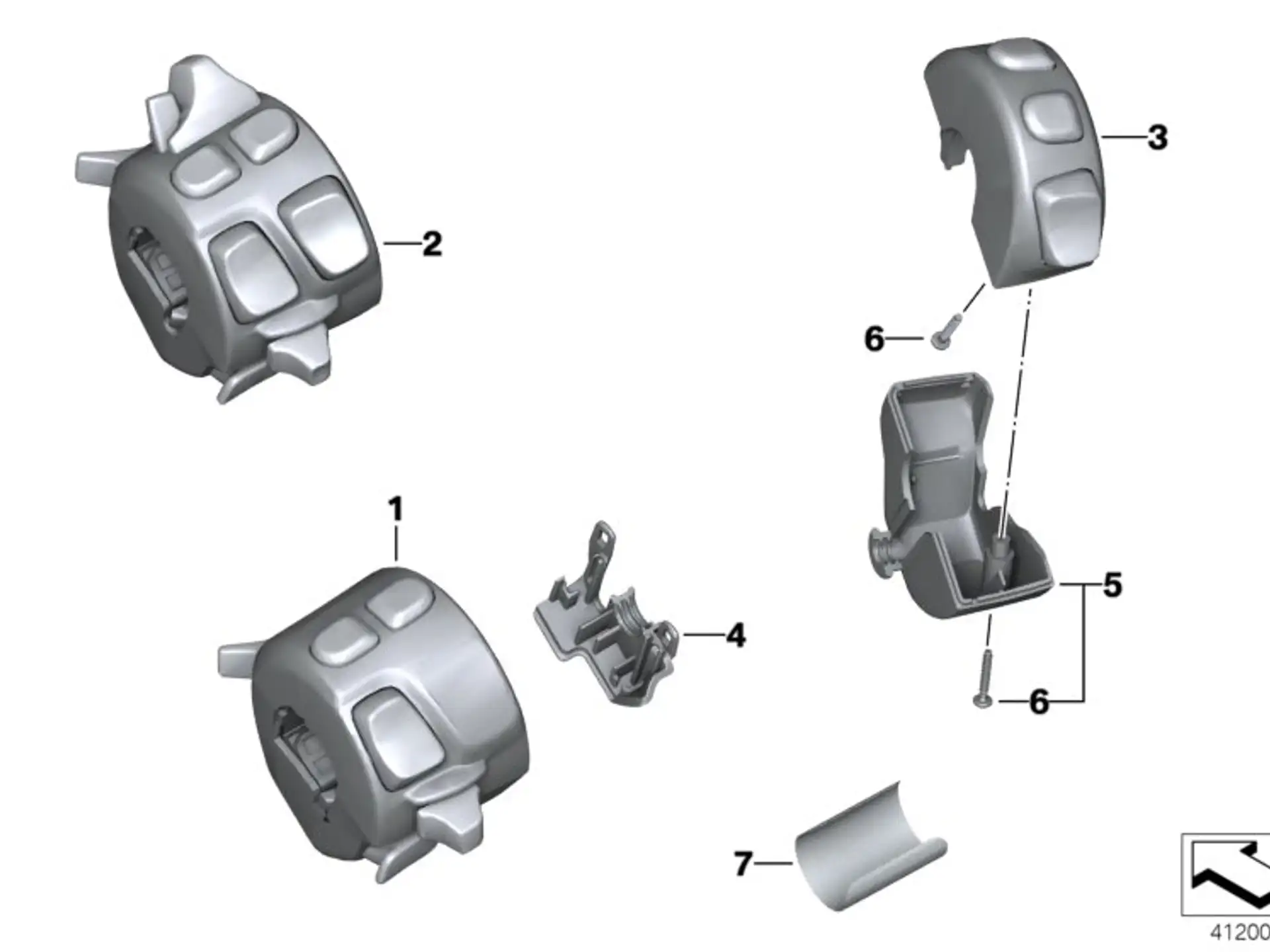 BMW Kombischalter links K40 K43 K70 K72 K75 61318550021