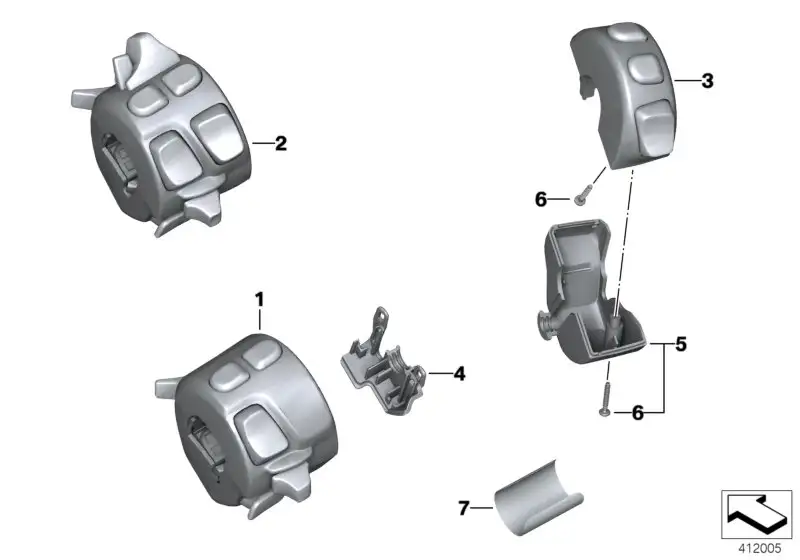 BMW Kombischalter links K26 K44 61318550031