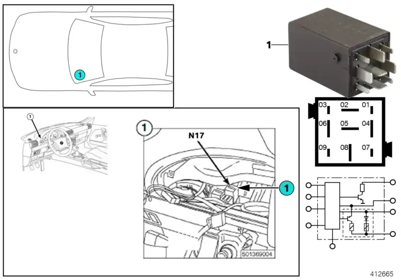 BMW Crash Alarm Relais E31 E32 E34 E36 61358364691 - Z3 E36, 5er