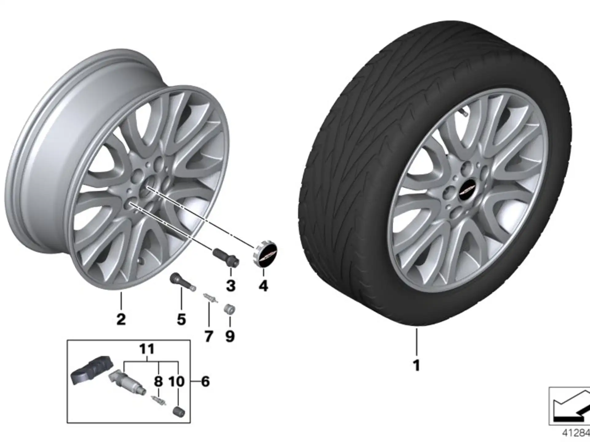 MINI Nabenabdeckung MINI YOURS F54 F55 F56 F57 F60 36136884966