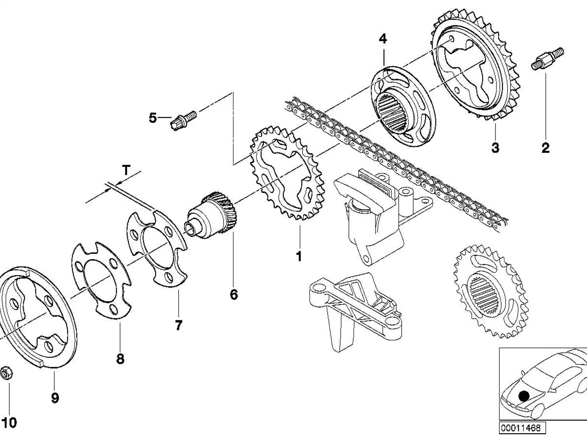 BMW Torxschraube E38 E39 E46 E53 E60 E61 E65 E66 E83 E85 11361432752