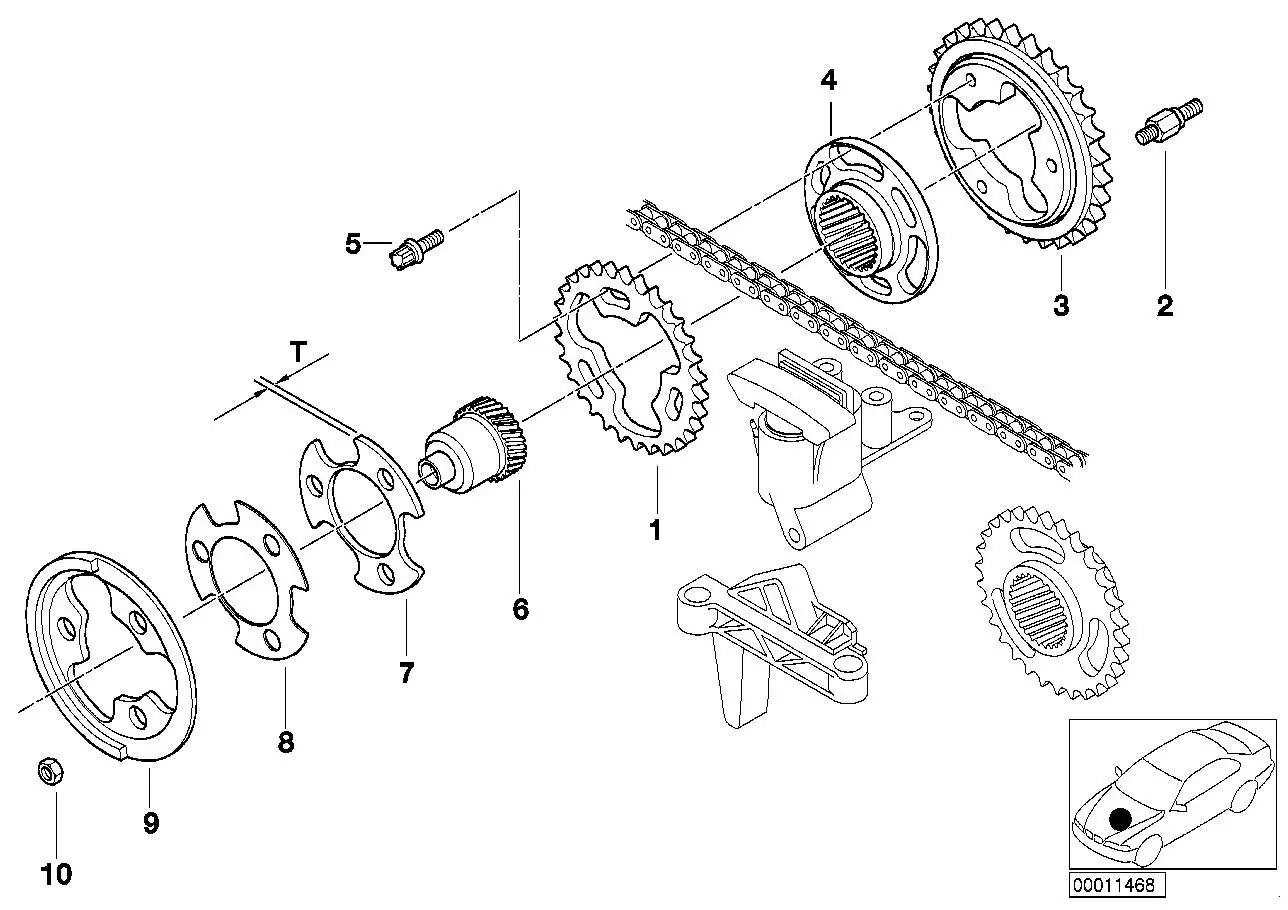 BMW Anlaufscheibe E38 E39 E46 E53 E60 E61 E65 E66 E83 E85 1136143