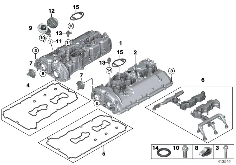 BMW Dichtungssatz Zylinderkopfhaube F90 F91 F92 F93 F95 F96 G05 G
