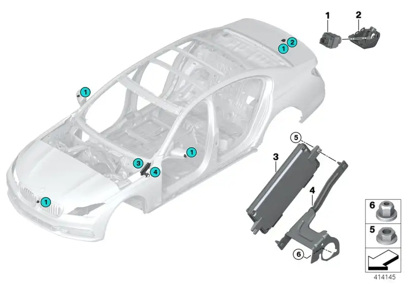 BMW Halter Steuergerät F90 F91 F92 F93 G11 G12 G14 G15 G30 G31 G3