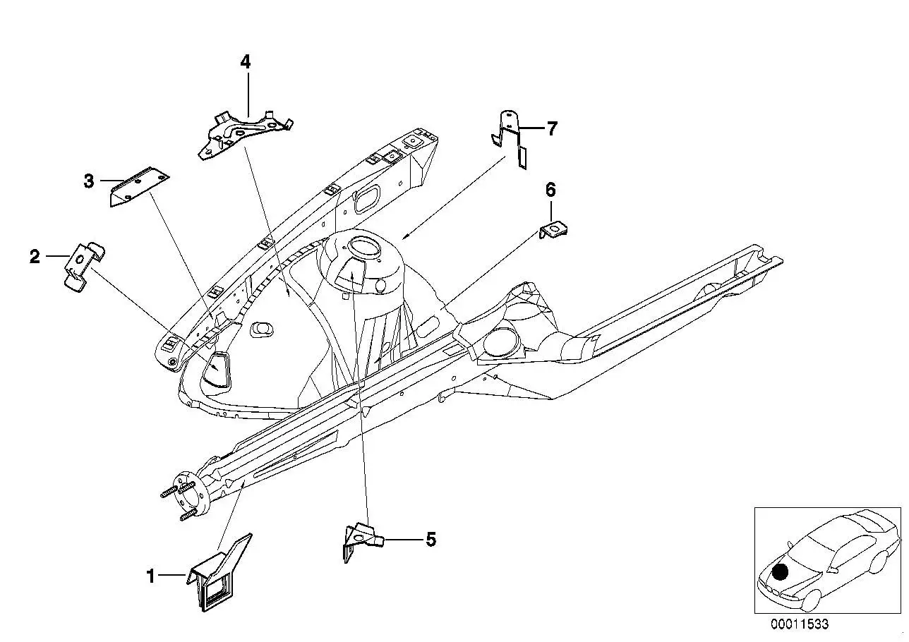 BMW Halter Beschleunigungssensor E31 E32 E34 E38 E39 41148116394