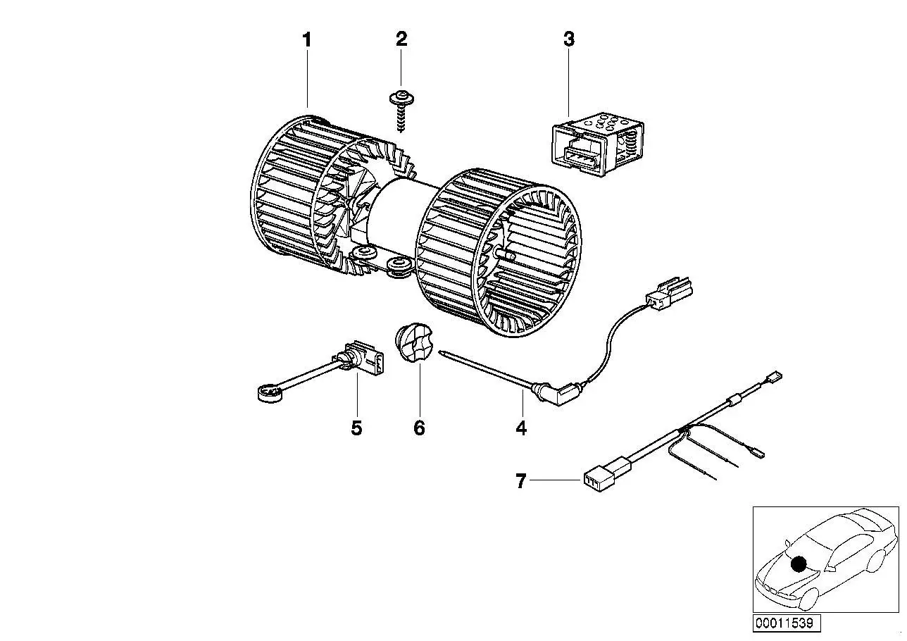 BMW Gebläse E38 64118391809 - 7er E38