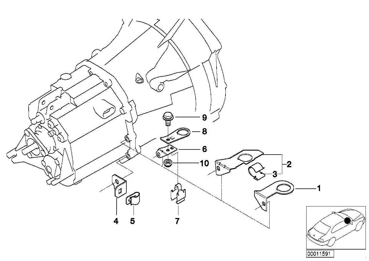 BMW Halter Lambdasonde 12521734181 - Bildposition 01