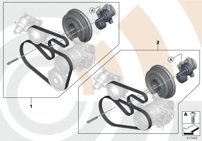 BMW Reparatursatz Riementrieb komplett E81 E82 E84 E87 E88 E90 E9