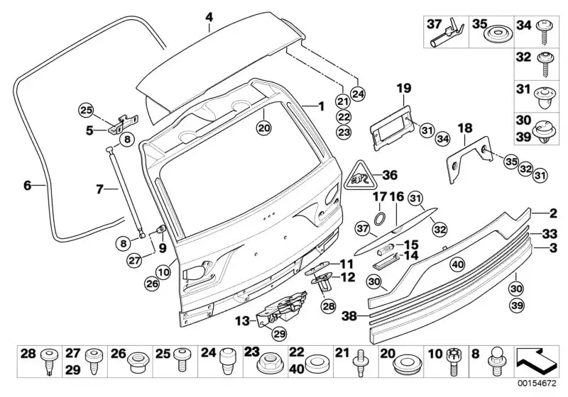 BMW Gasdruckfeder Heckklappe E83 51243414711