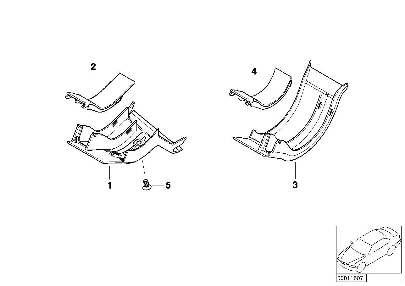BMW Abdeckung für Kabelführung links 61136905504