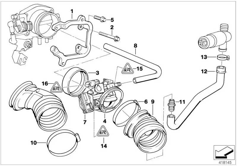 BMW Verbindungsstück E34 E36 E38 E39 13541703703