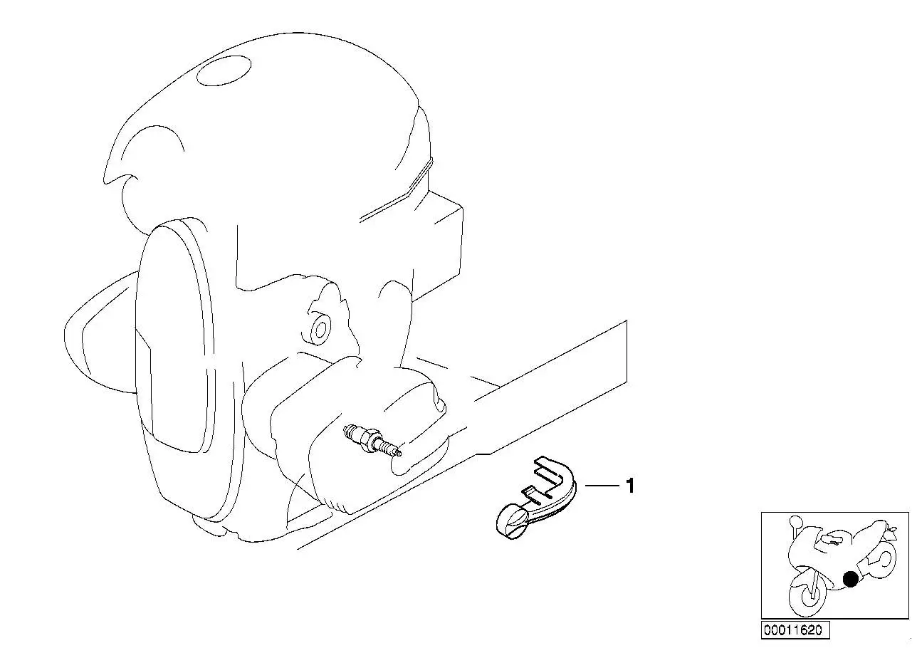 BMW Zündkerzenabdeckung K30 11147668215 - Bildposition 01