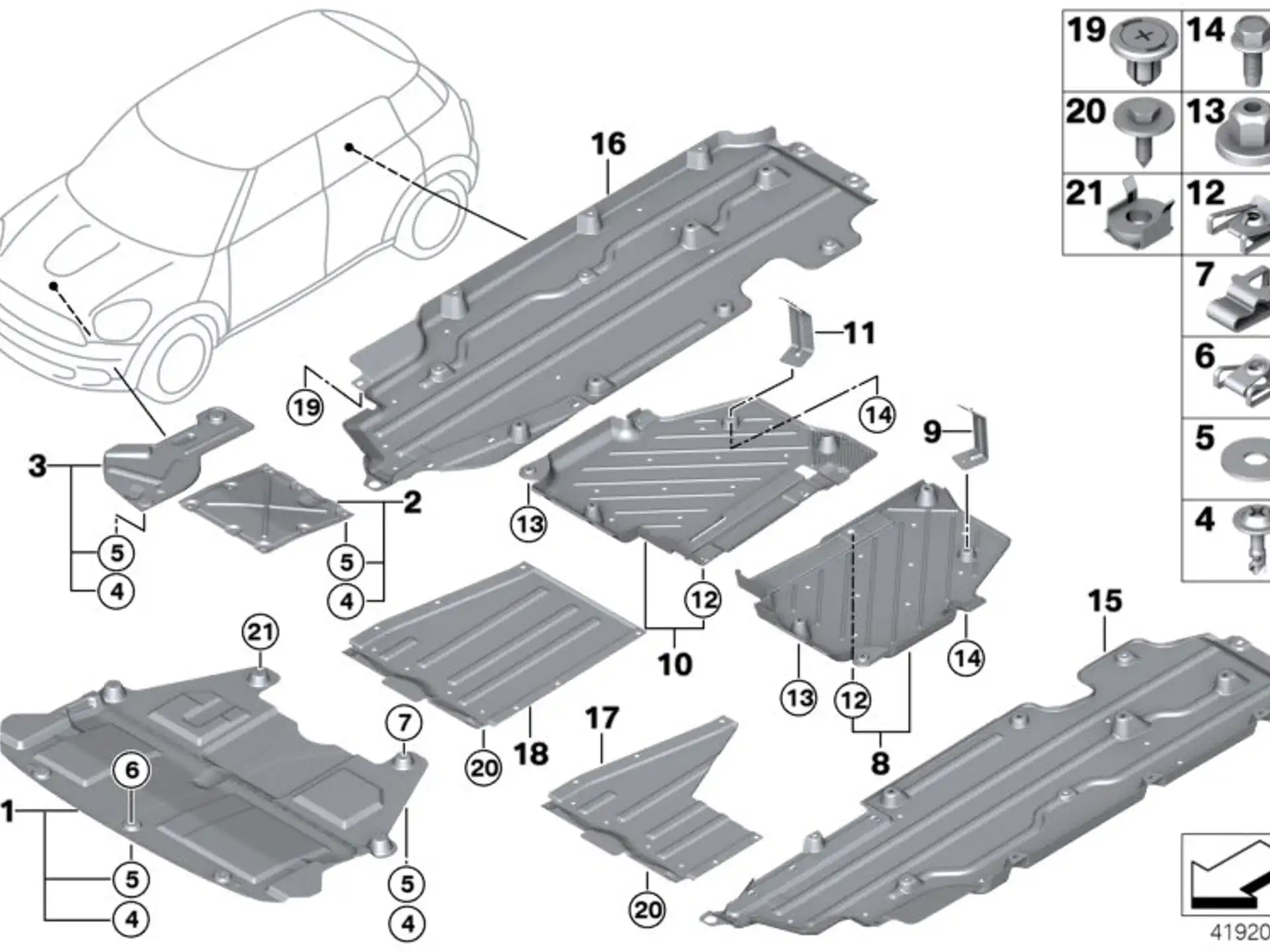 BMW Motorraumabschirmung R60 R61 51759807730