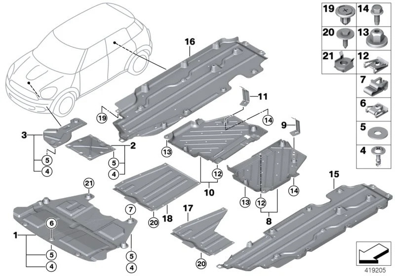 BMW Clip E70 E71 E72 R60 R61 07146981768