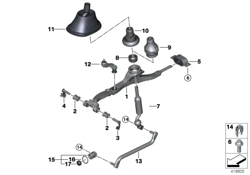 BMW Schaltstange 25112284598 - Bildposition 13