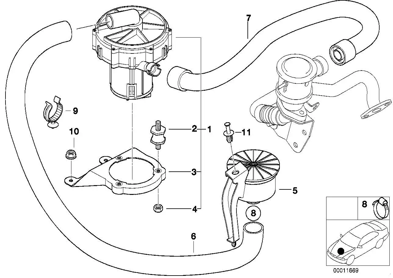 BMW Druckschlauch E46 11721715051 - 3er E46