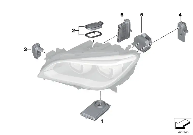 BMW Treibermodul Scheinwerfer F01 F02 63117440876
