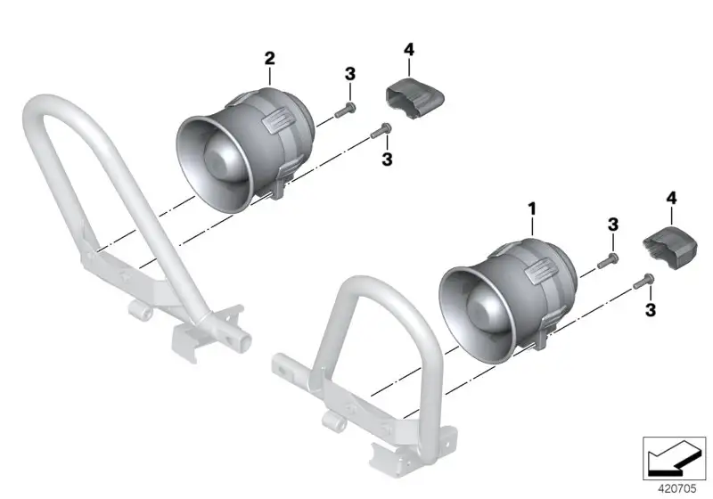 BMW Tonsignalanlage links 65135B5DA05 - Bildposition 01