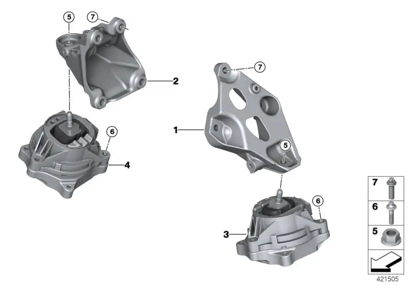 BMW Motorlager links 22116859411