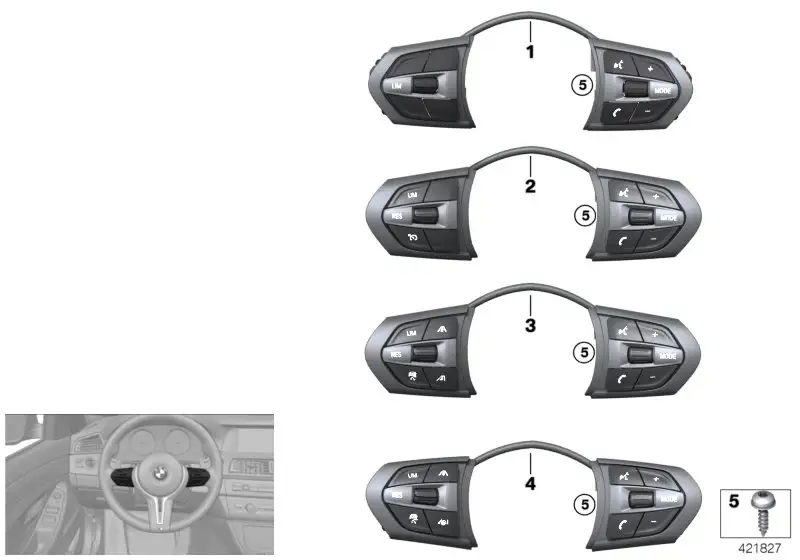 BMW Schalter Multifunktionslenkrad M-Sport F06 F07 F10 F11 F12 F1