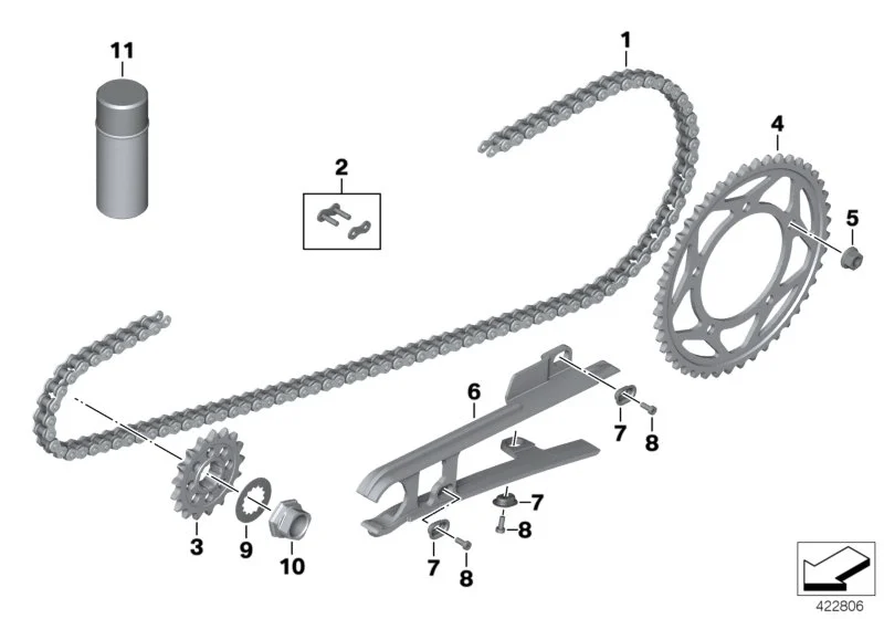BMW Kettenritzel K42 K46 K47 K49 K67 K69 23008569917