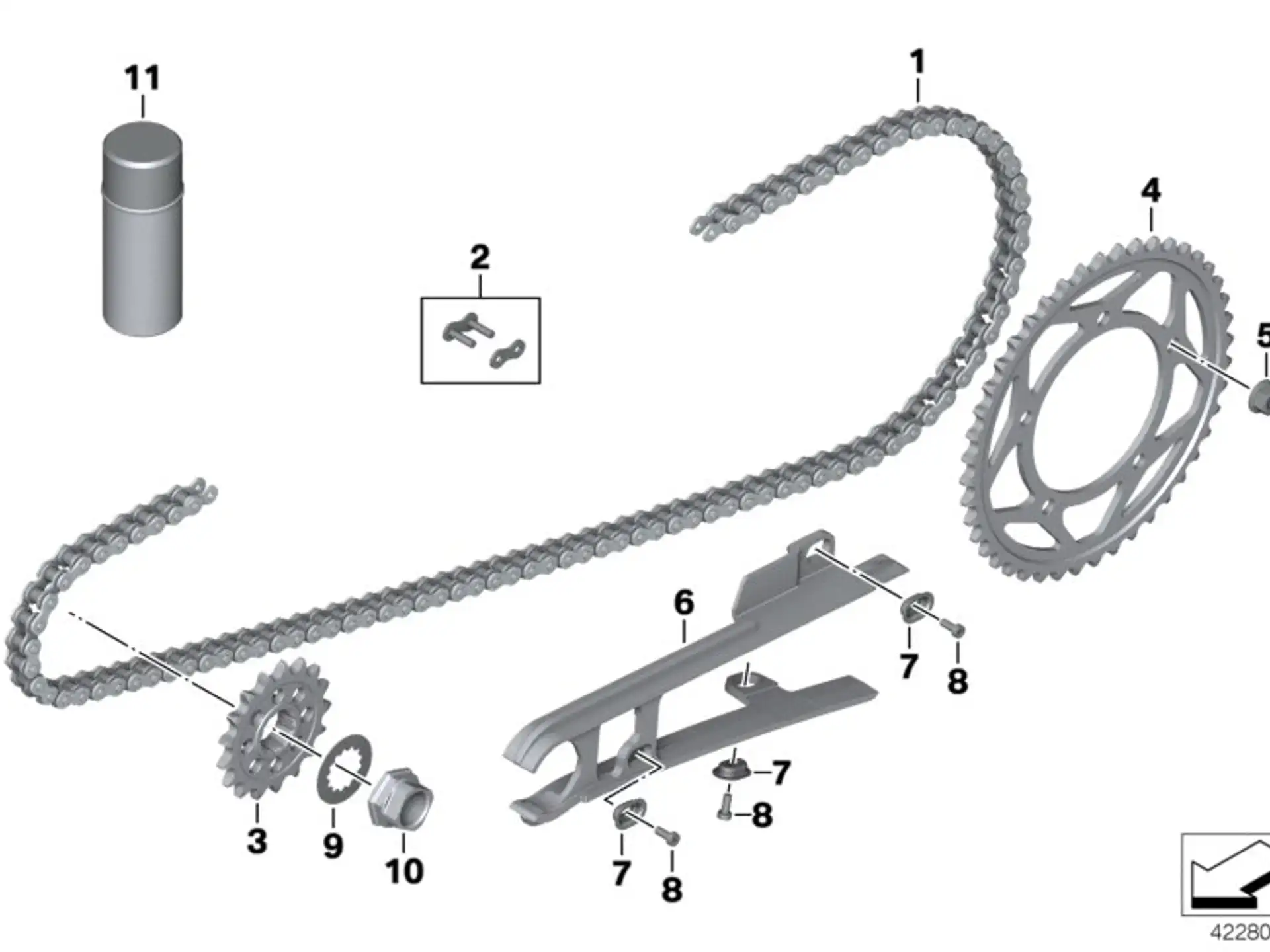 BMW Antriebskette K46 K47 K67 33818546402