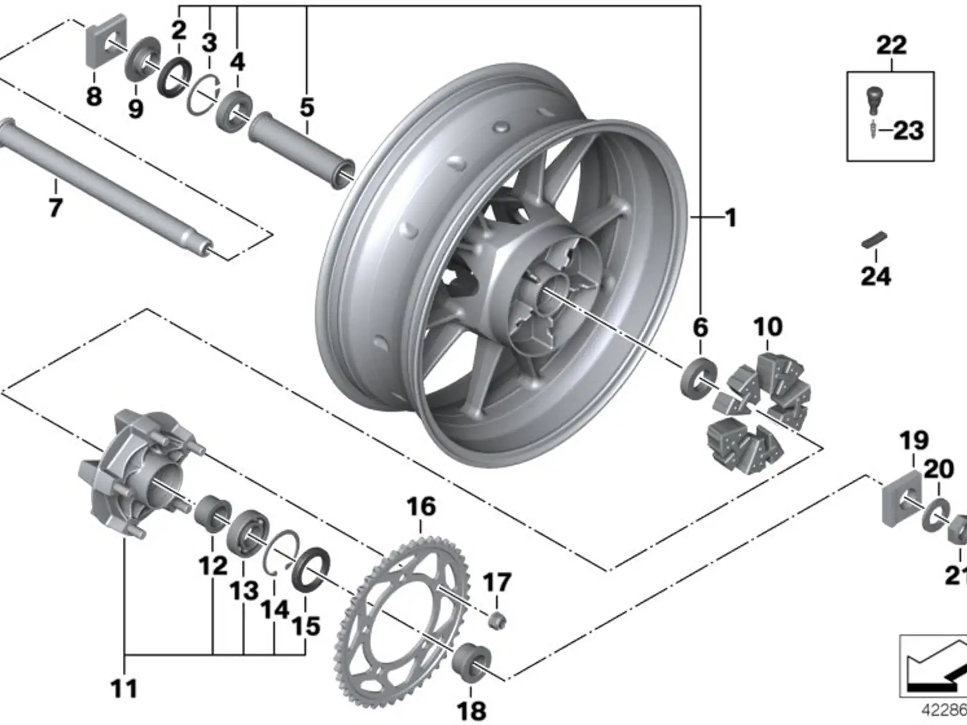 BMW Dämpfer K46 K47 K49 27717711762