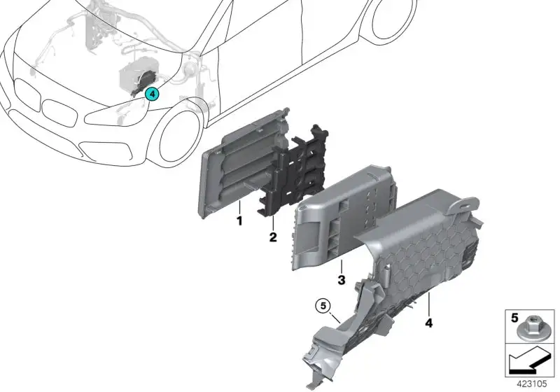 BMW B+ Verteiler F39 F45 F46 F48 F54 F55 F56 F56E F57 F60 6114932