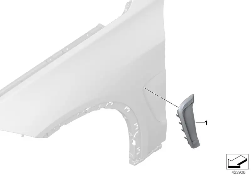 BMW Ziergitter Seitenwand vorne rechts F85 51138056344 - X5