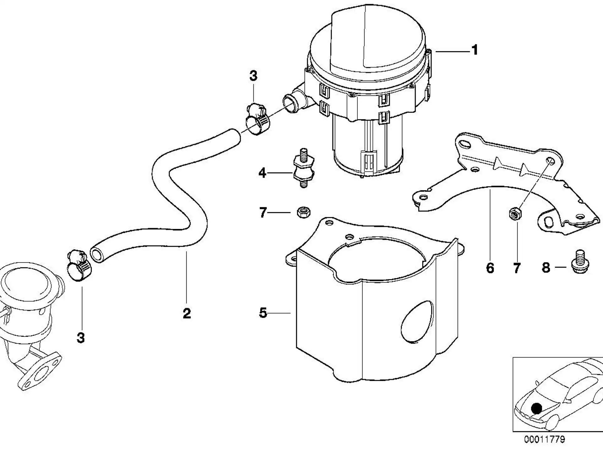 BMW Druckschlauch E46 11727555680