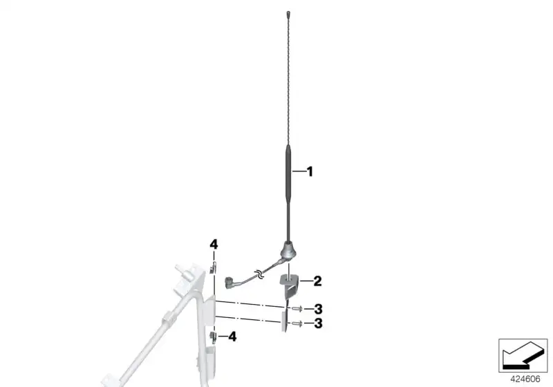 BMW Antennenstab K26 K52 K71 K80 K81 65218544569