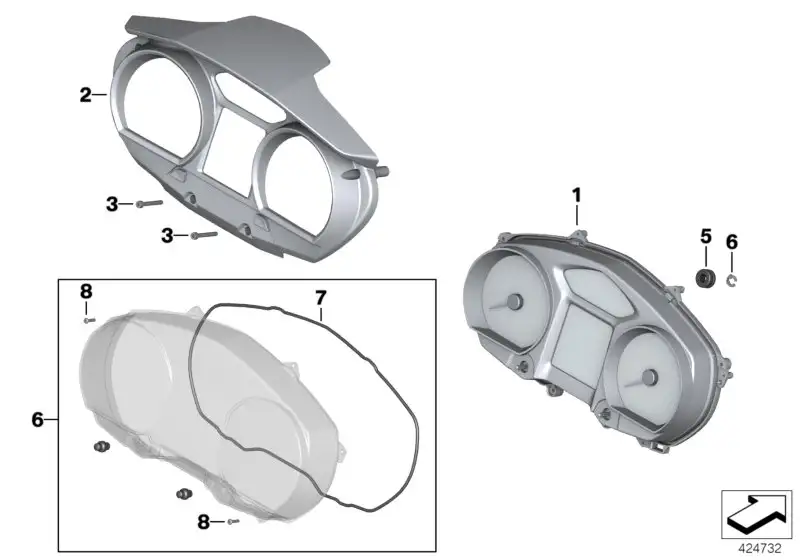 BMW Instrumentenkombination K26 62118520040