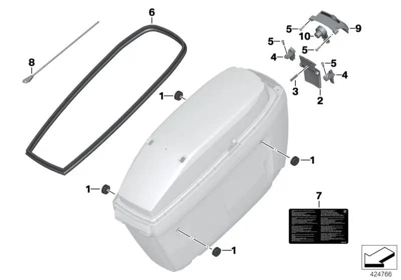 BMW Hinweisschild Zuladung K26 K27 K28 K44 K52 K71 K73 5114768221