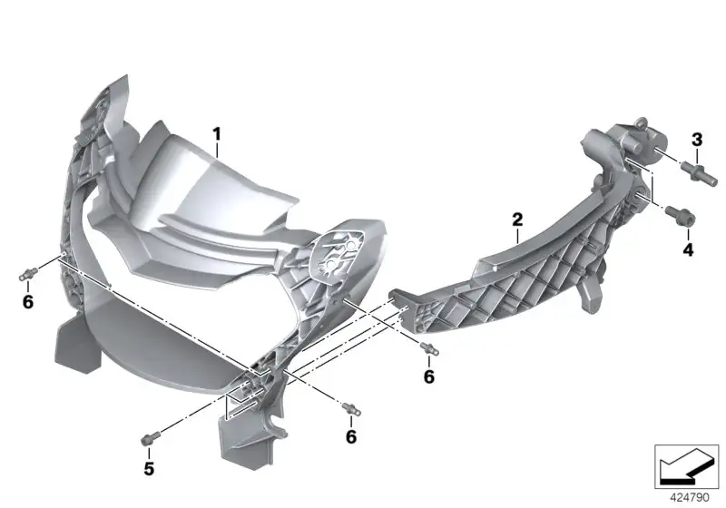 BMW Verkleidungshalter 46637699316 - Bildposition 01