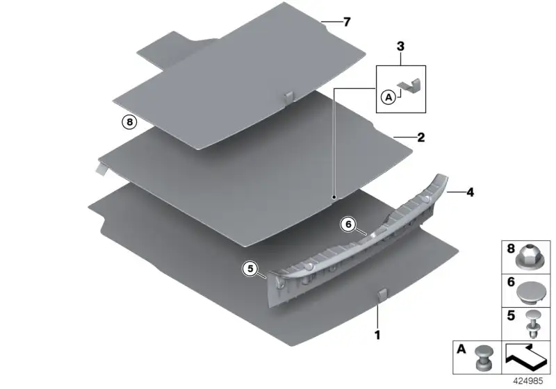 BMW Blende Ladekante F10 51479163190 - Bildposition 04