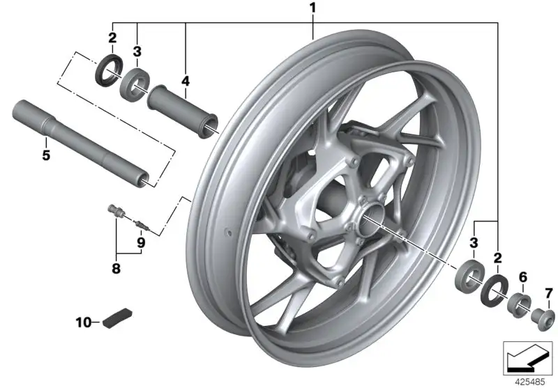 BMW Distanzbuchse K21 K22 K23 K32 K33 K46 K47 K48 K49 K53 K54 K61