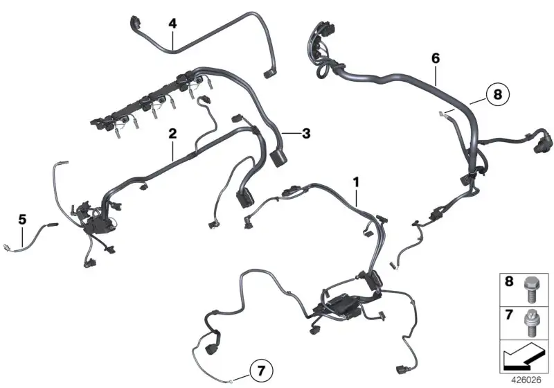 BMW Kabelbaum Motor Sensorik Modul 2 E70 E71 F10 F11 12517616101