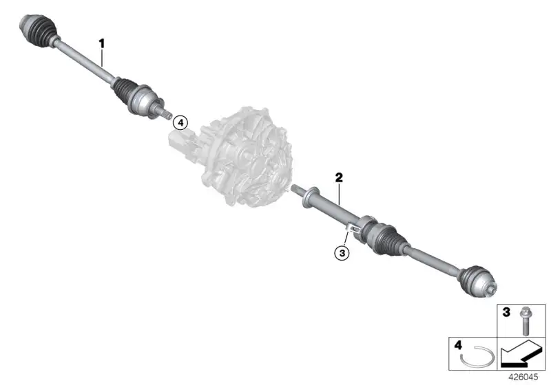 BMW Abtriebswelle vorne rechts I12 I15 31608611322
