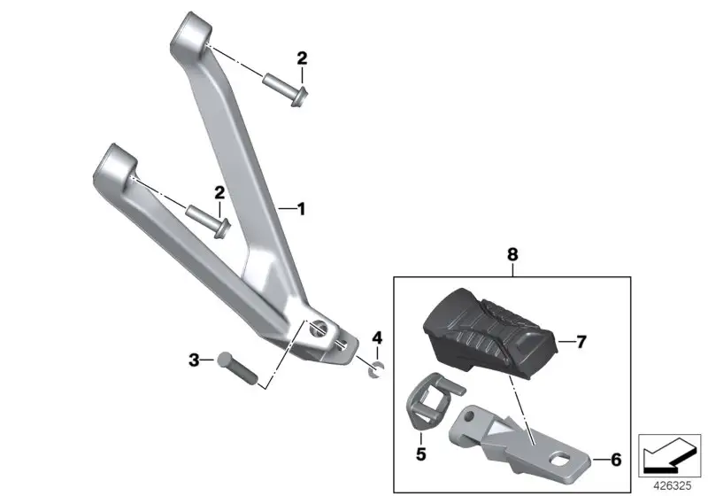 BMW Fussrastenhalter hinten links K49 46718553845