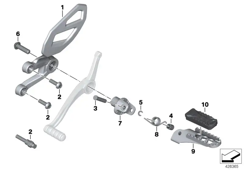 BMW Aufnahme Fussraste K49 46718553841