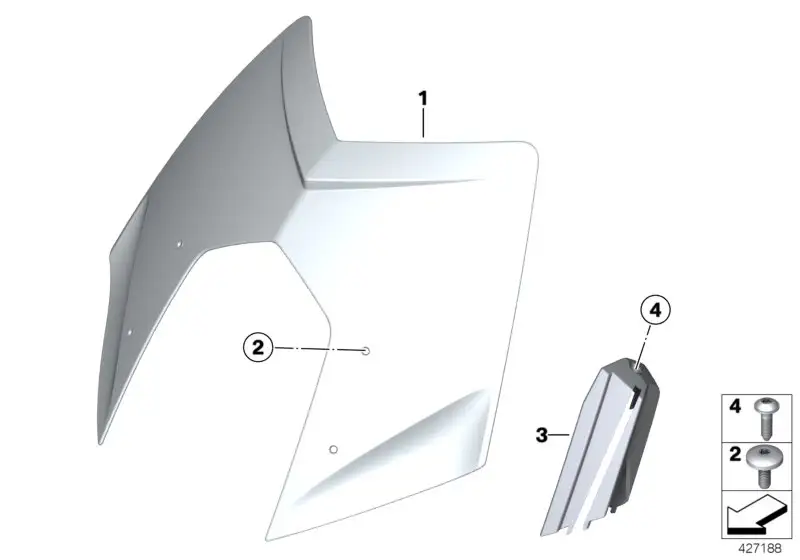 BMW Windschild K28 46637673719