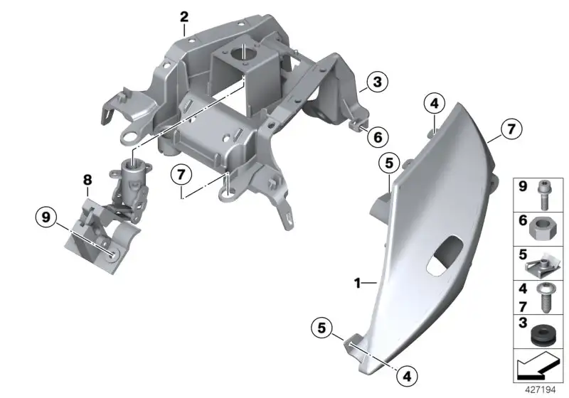 BMW Sitzbankschloss ohne Schliesszylinder K28 K44 52537677677