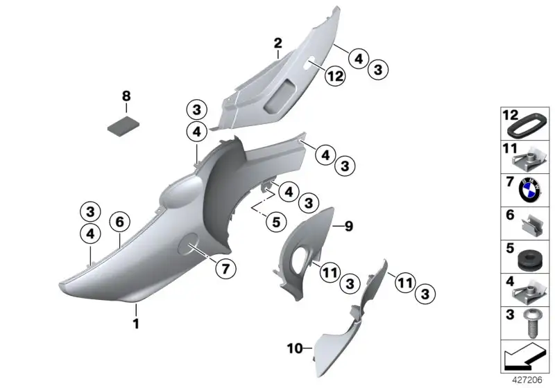 BMW Tülle F15 F16 F85 F86 K27 K28 K43 K46 K47 K50 K51 K52 K53 K54