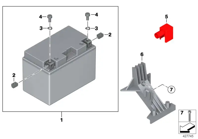 BMW Batteriehalter K25H 61217691659
