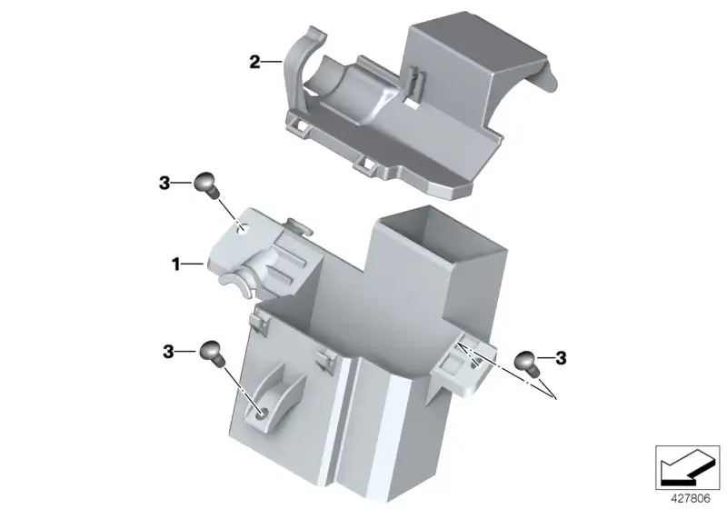 BMW Deckel Relaisträger K42 K46 K47 61137719425 - Bildposition 02